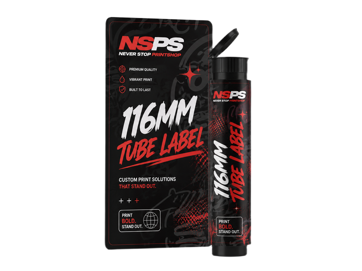 116MM PLASTIC TUBE LABELS
